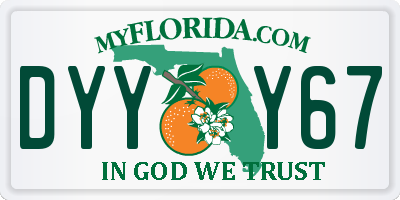 FL license plate DYYY67
