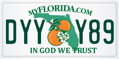 FL license plate DYYY89