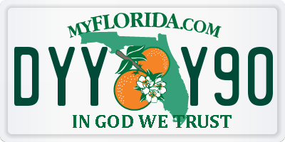 FL license plate DYYY90