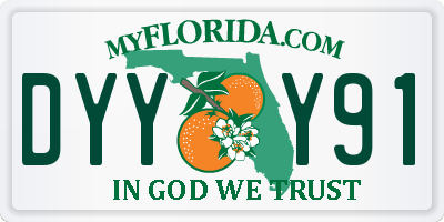 FL license plate DYYY91