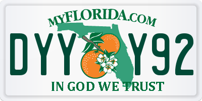 FL license plate DYYY92
