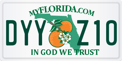 FL license plate DYYZ10