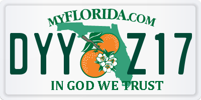 FL license plate DYYZ17