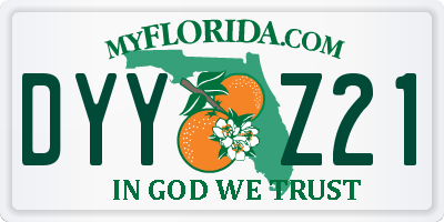 FL license plate DYYZ21