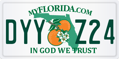 FL license plate DYYZ24