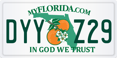 FL license plate DYYZ29