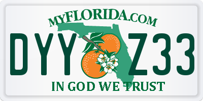 FL license plate DYYZ33