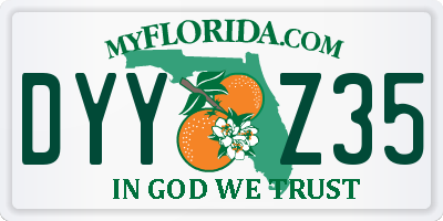 FL license plate DYYZ35