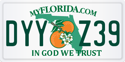FL license plate DYYZ39