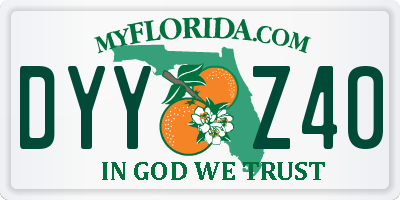 FL license plate DYYZ40