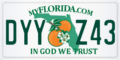 FL license plate DYYZ43