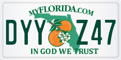 FL license plate DYYZ47