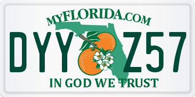 FL license plate DYYZ57