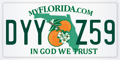 FL license plate DYYZ59