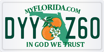 FL license plate DYYZ60