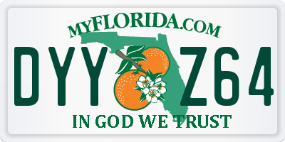 FL license plate DYYZ64