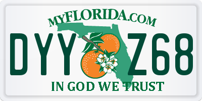 FL license plate DYYZ68