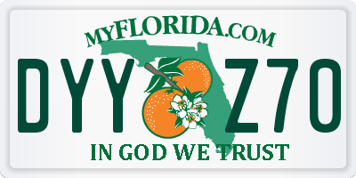 FL license plate DYYZ70