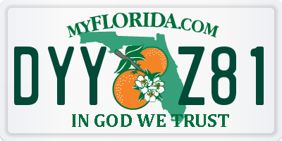 FL license plate DYYZ81