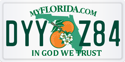 FL license plate DYYZ84