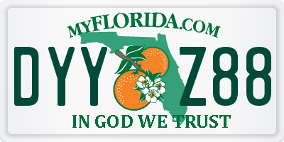 FL license plate DYYZ88