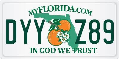FL license plate DYYZ89