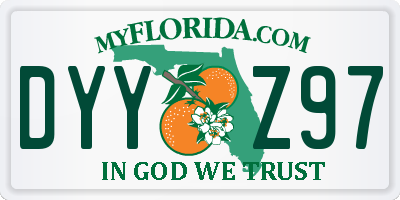 FL license plate DYYZ97