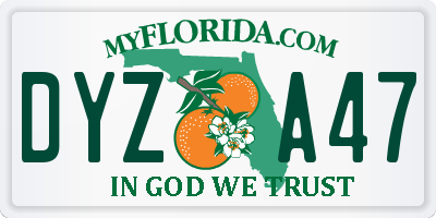 FL license plate DYZA47