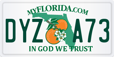 FL license plate DYZA73