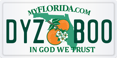 FL license plate DYZB00