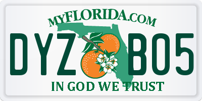 FL license plate DYZB05