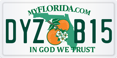 FL license plate DYZB15