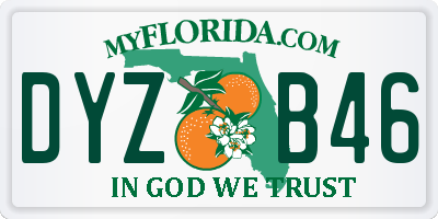 FL license plate DYZB46
