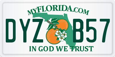 FL license plate DYZB57