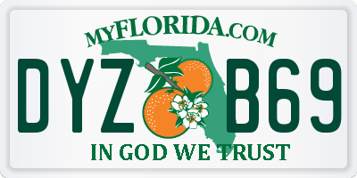 FL license plate DYZB69