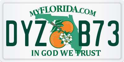 FL license plate DYZB73