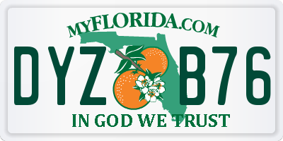 FL license plate DYZB76