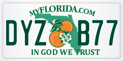 FL license plate DYZB77