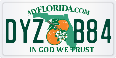 FL license plate DYZB84