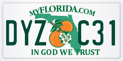 FL license plate DYZC31