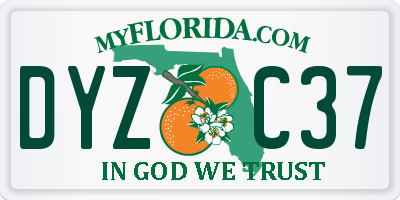 FL license plate DYZC37