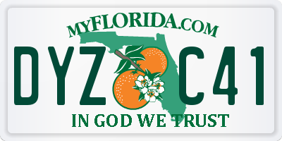 FL license plate DYZC41