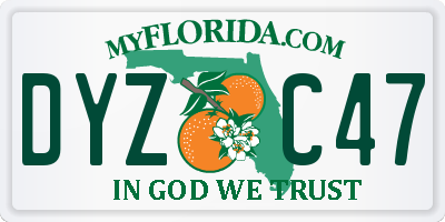 FL license plate DYZC47