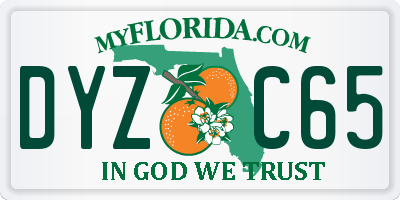 FL license plate DYZC65