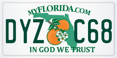 FL license plate DYZC68