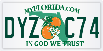 FL license plate DYZC74