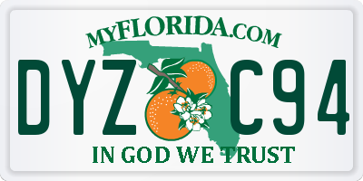 FL license plate DYZC94