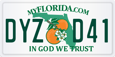 FL license plate DYZD41