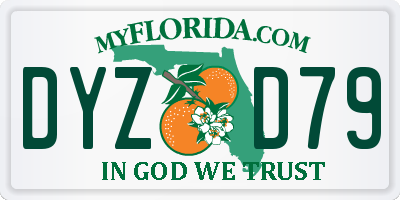 FL license plate DYZD79
