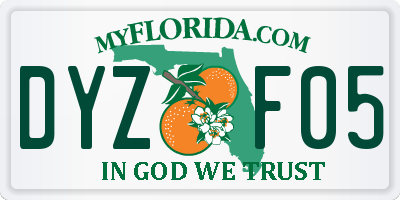 FL license plate DYZF05